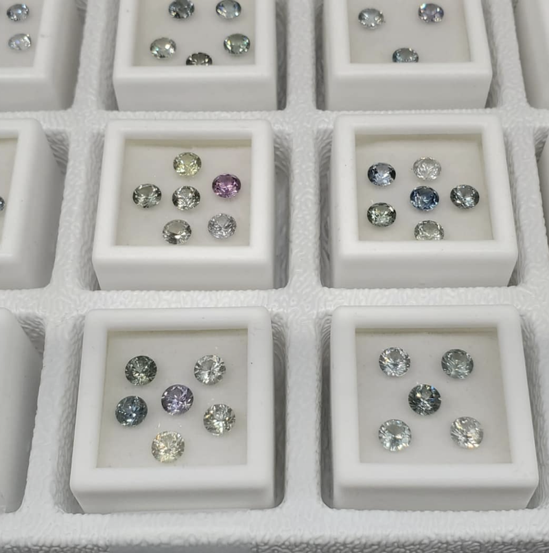 Expertly cut Montana Sapphires, in all colors from blue to purple, green, yellow, and pink.